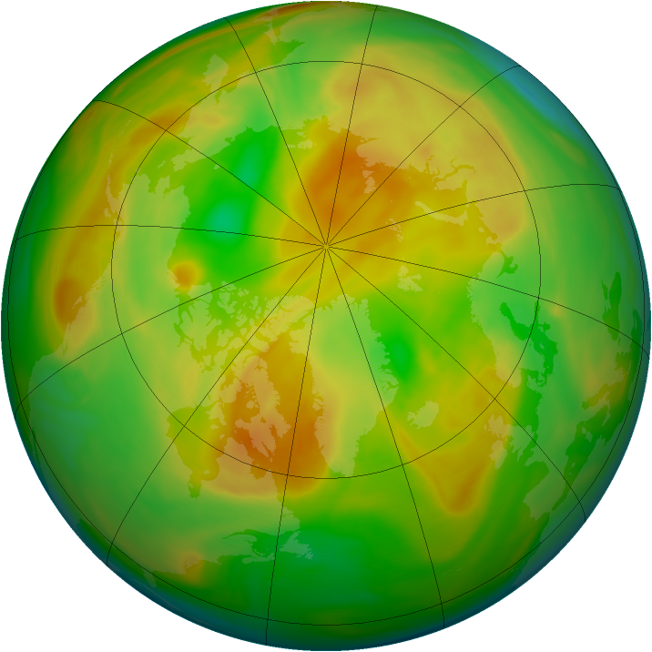 Arctic ozone map for 19 May 2007